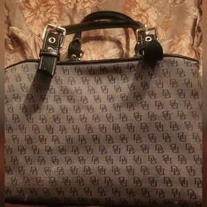 Dooney & Bourke Black and Gray Monogram Tote